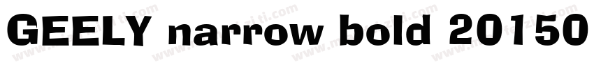 GEELY narrow bold 20150114字体转换